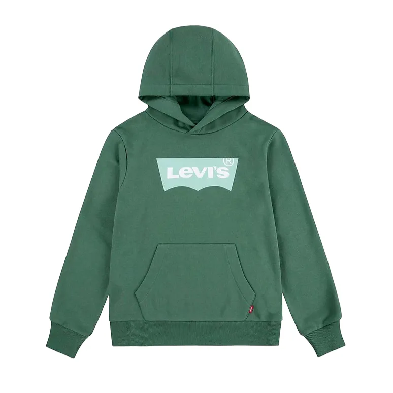 Levi's boys' hoodie with Batwing logo 9EE910-EFX forest green