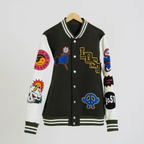 LOST ONES VARSITY JACKET OLIVE