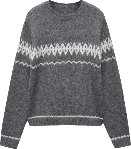 MANGO Grey Knit Cotton Sweater BNWT  14 Years