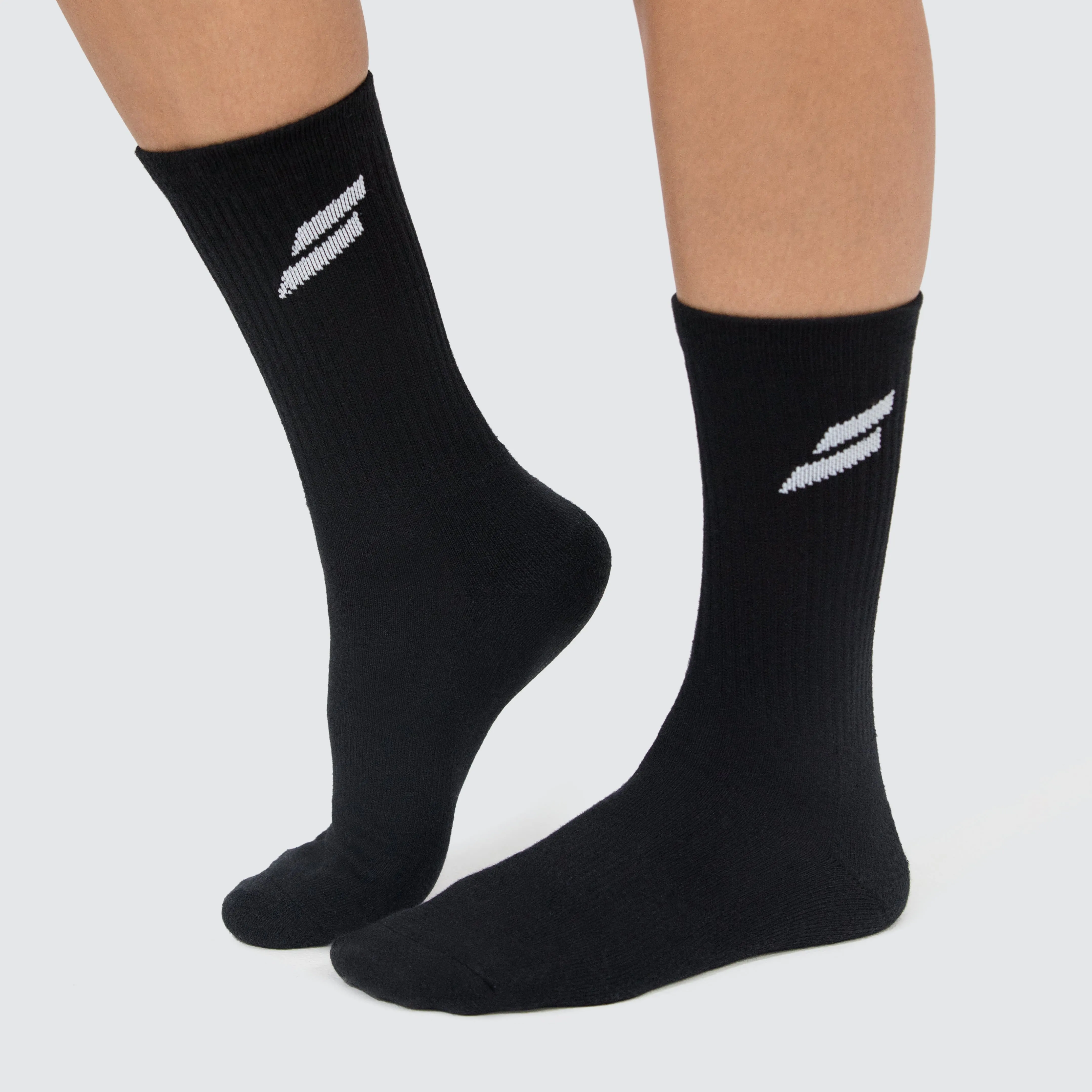 Mark Crew Socks 3pk - Black