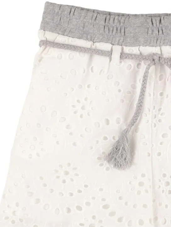 MAX&amp;Co.   Cotton eyelet lace shorts w/bow 