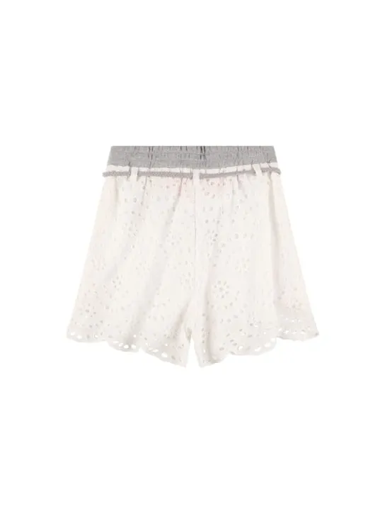 MAX&amp;Co.   Cotton eyelet lace shorts w/bow 