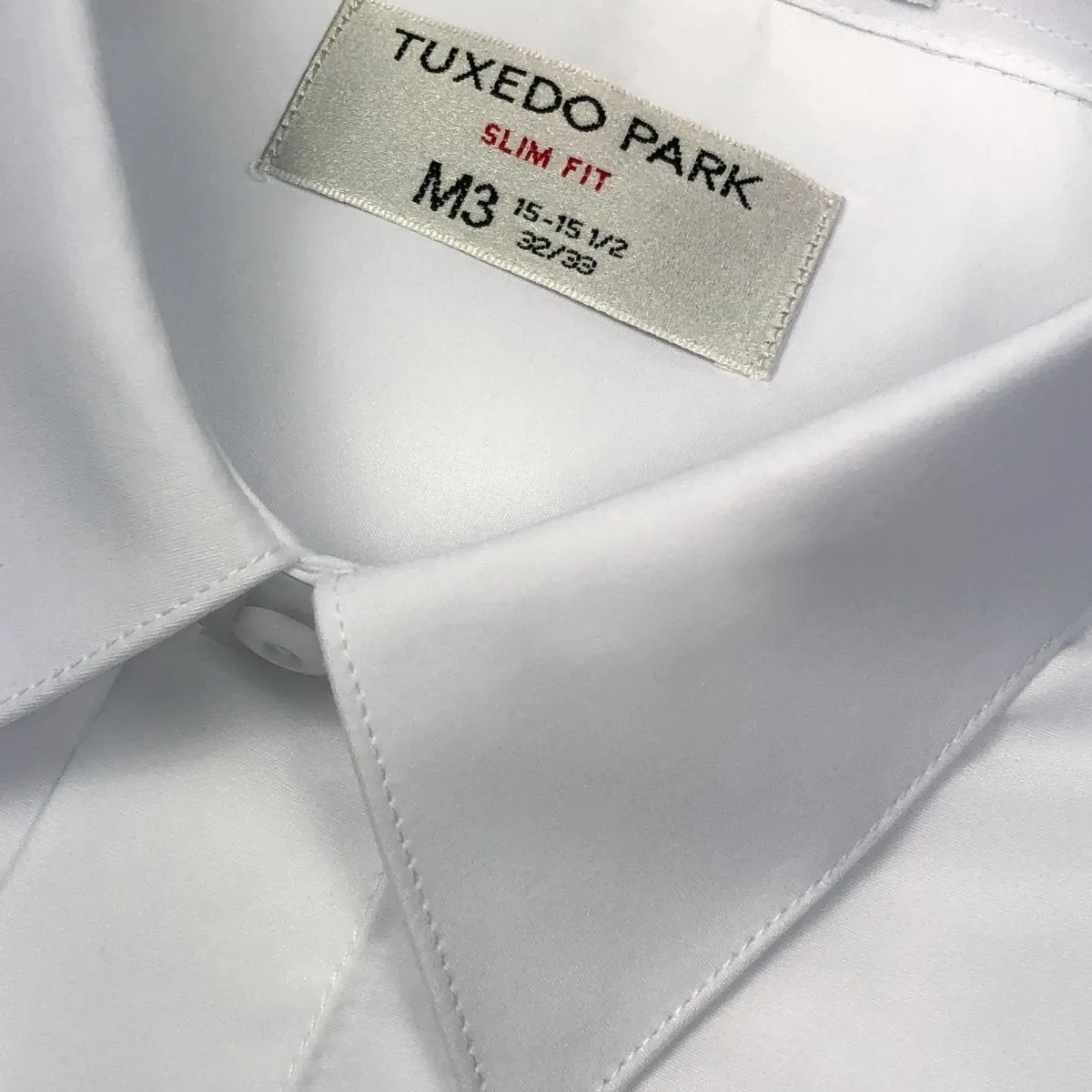 Elegant Mens Solid White Microfiber Formal Tuxedo Shirt - Rental Available