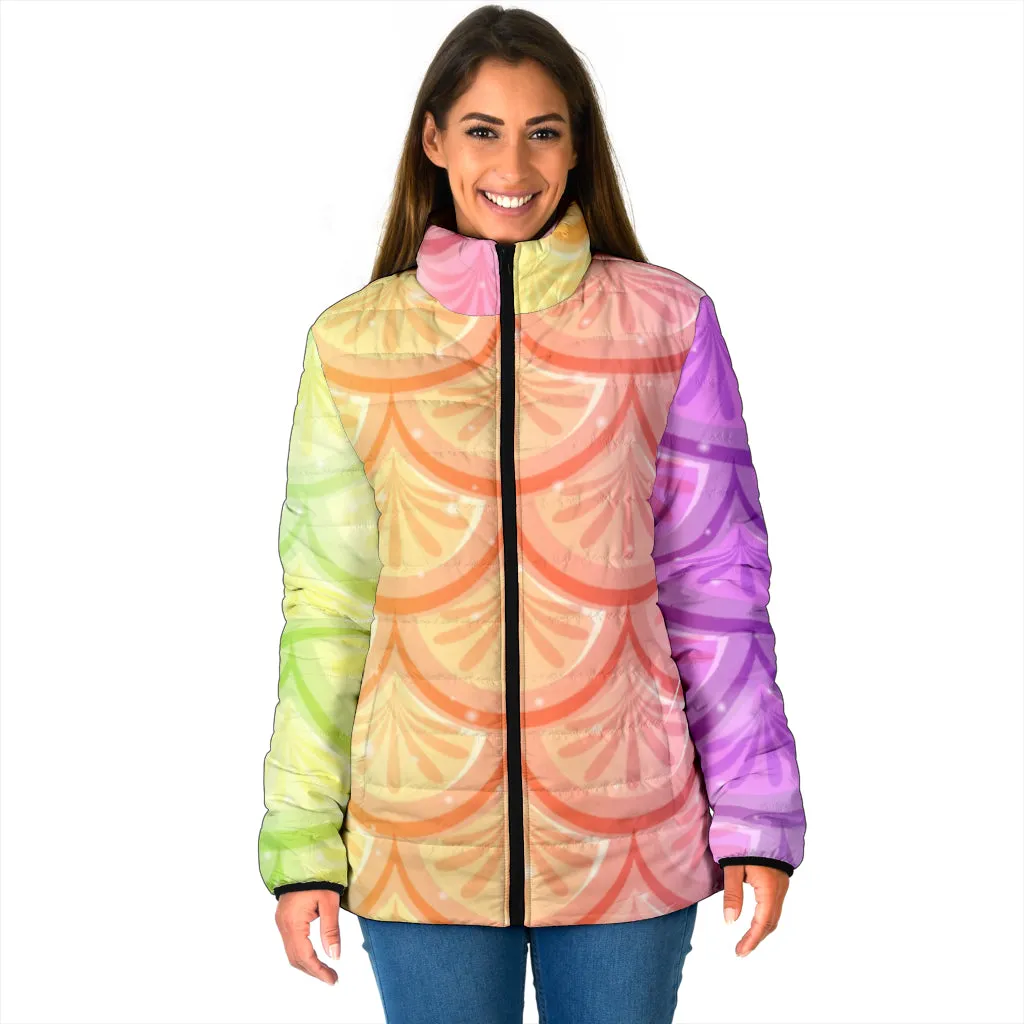 Mermaid Scales Women's Padded Jacket