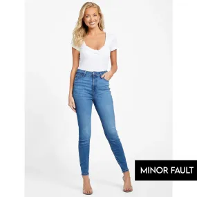 (Minor Fault) Mid Blue High Rise Skinny Jeans