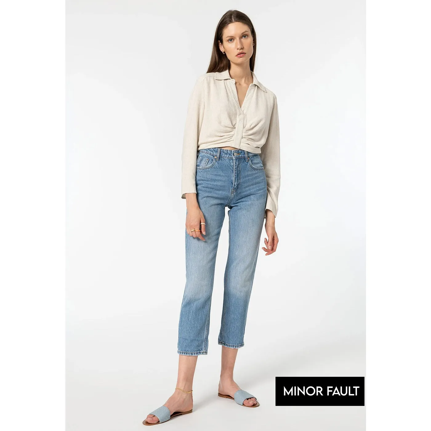 (Minor Fault) Straight Light Blue Jeans