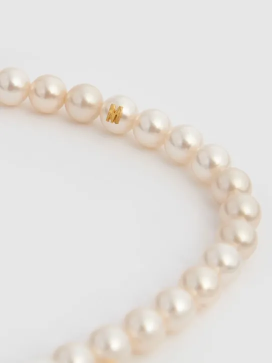 Moschino   Faux pearl &amp; bow collar necklace 