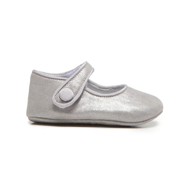 My-First Mary Janes in Silver Shimmer