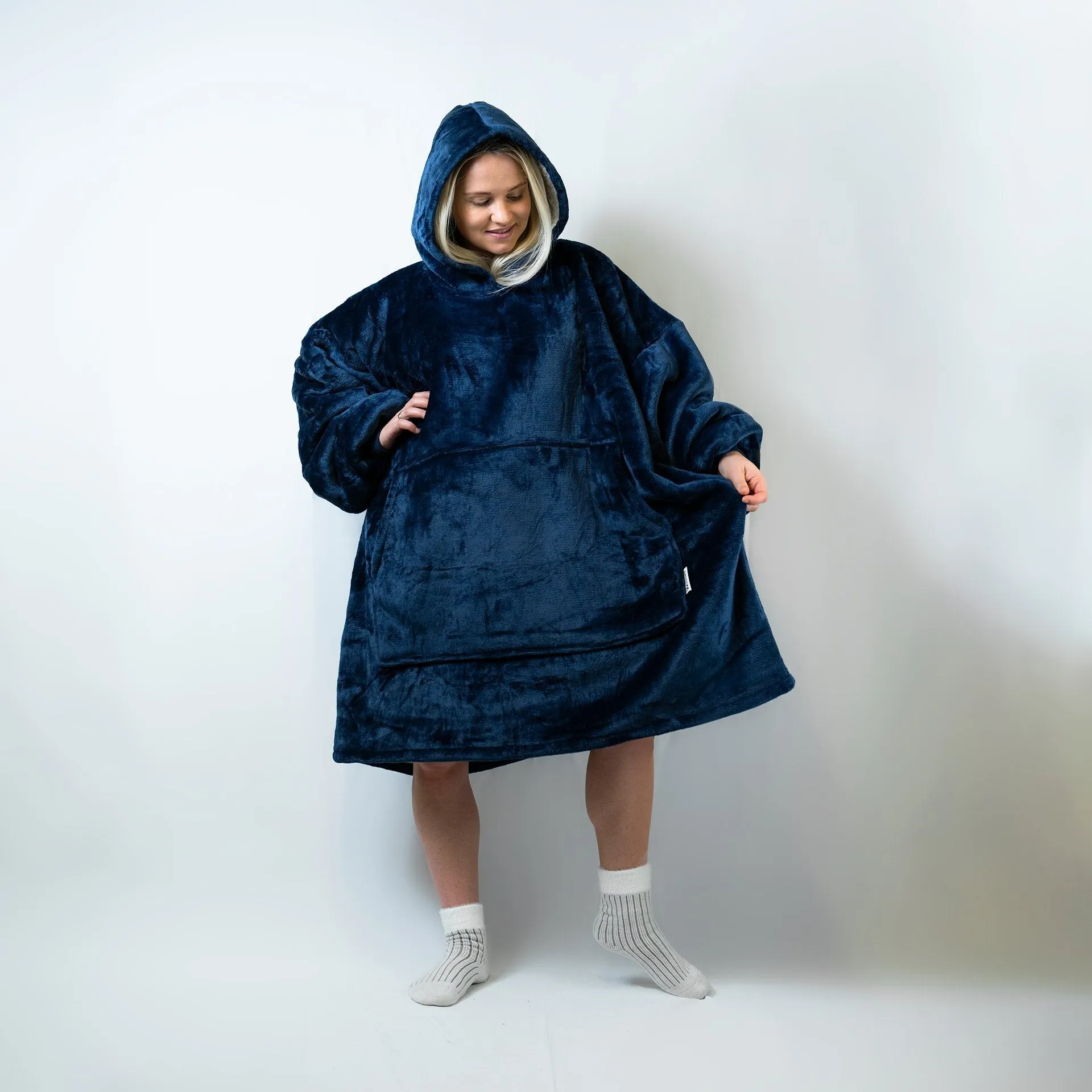 Navy - Hoodie Blanket