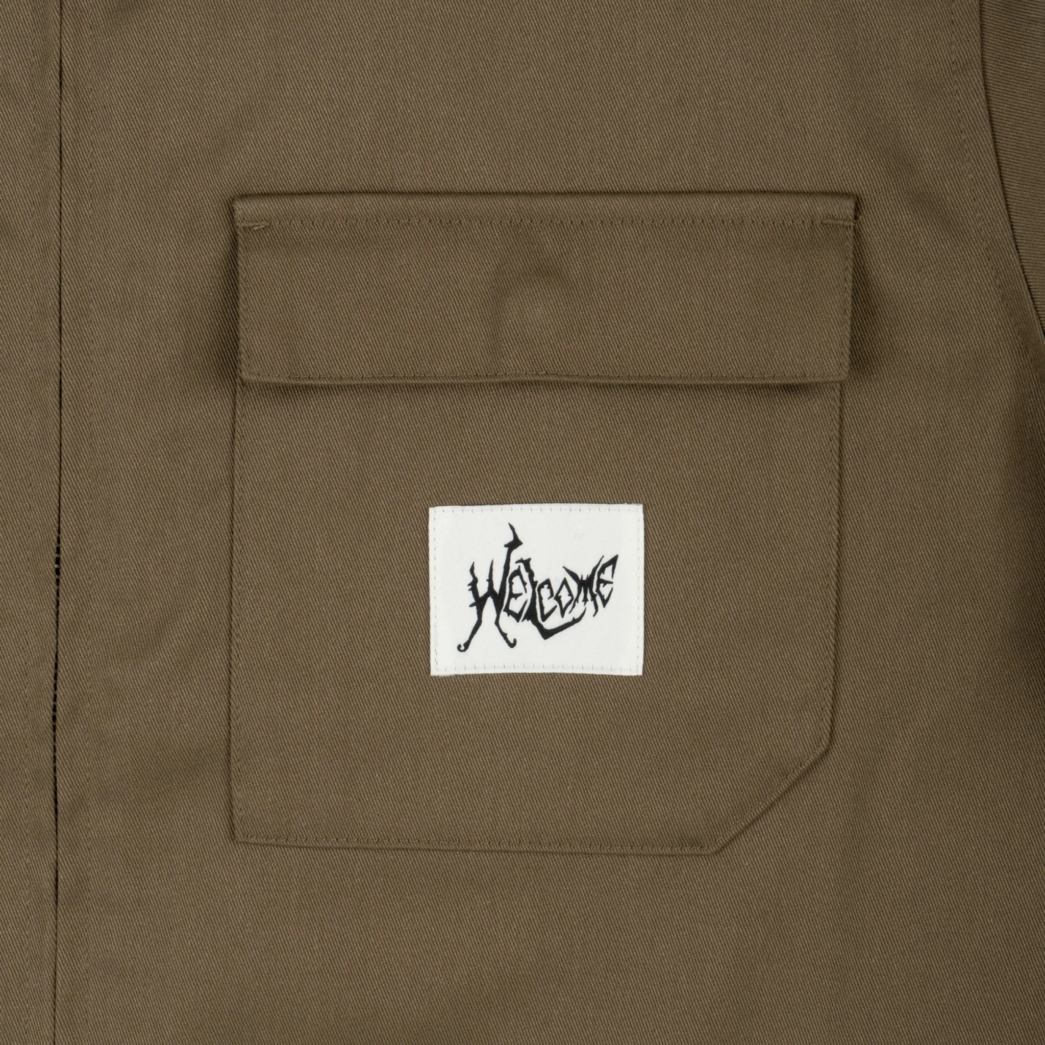 Nephilim Zip Twill Work Shirt - Stone