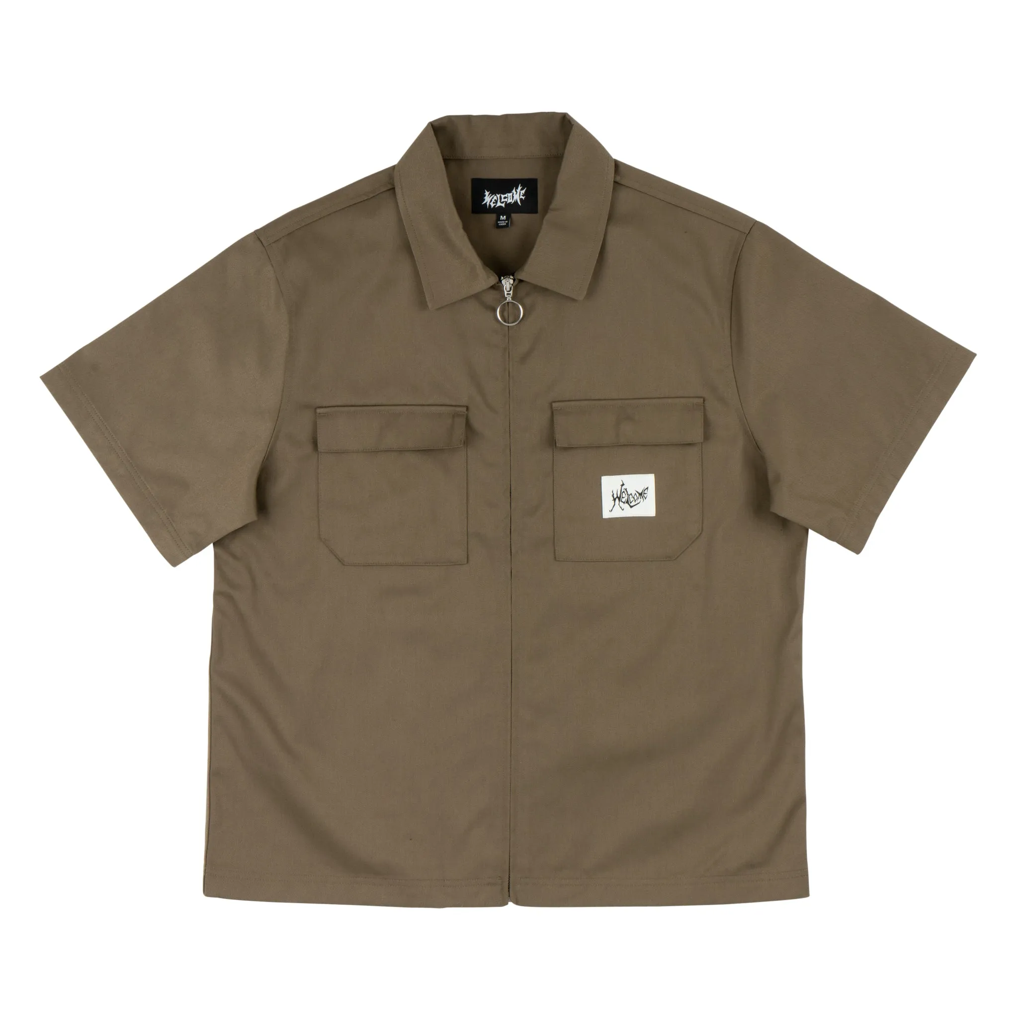 Nephilim Zip Twill Work Shirt - Stone