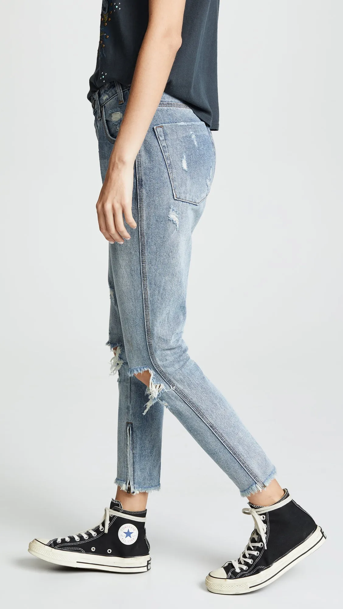 One Teaspoon Storm Buoy Freebirds High Waist Skinny Jeans