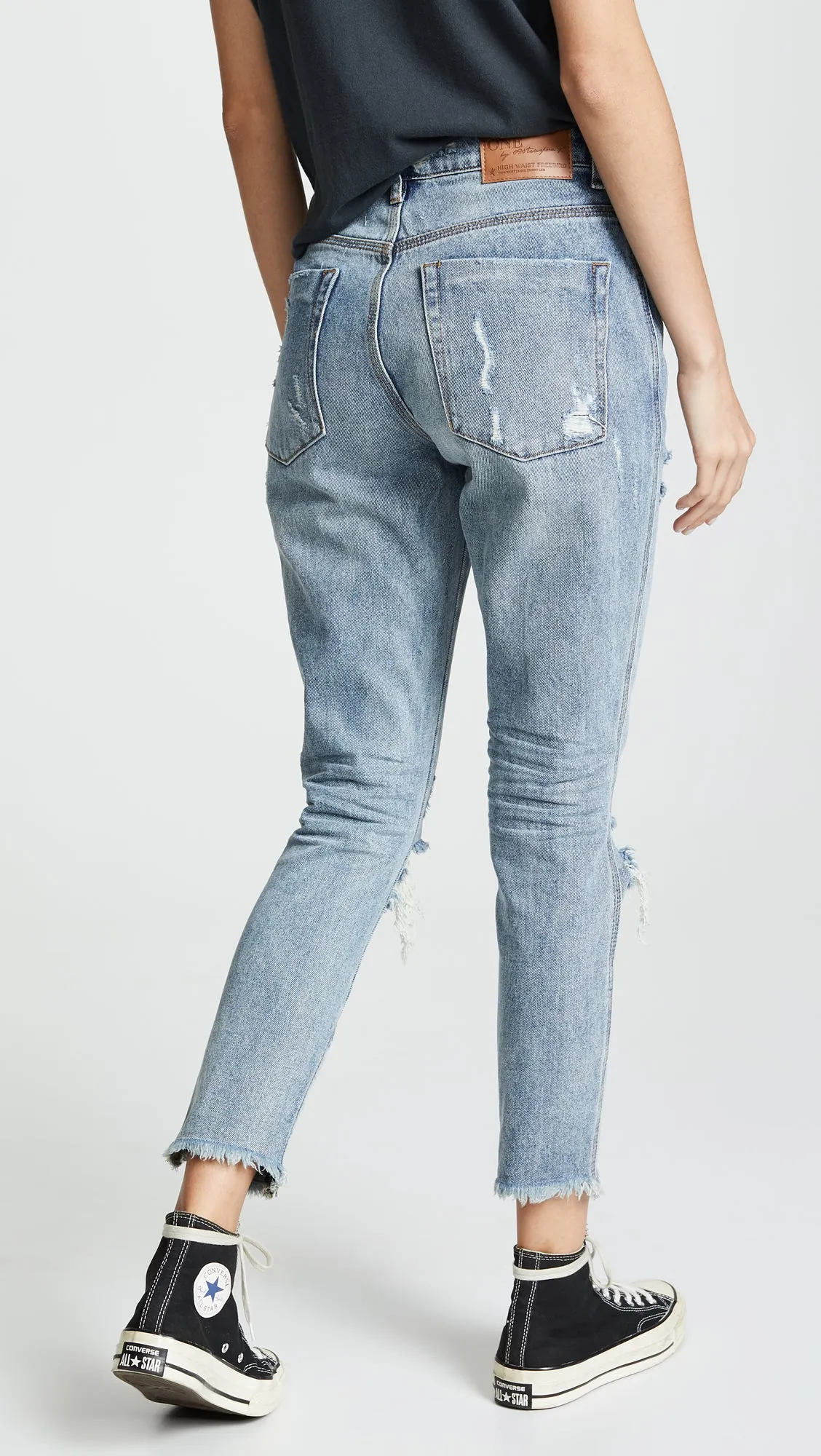 One Teaspoon Storm Buoy Freebirds High Waist Skinny Jeans