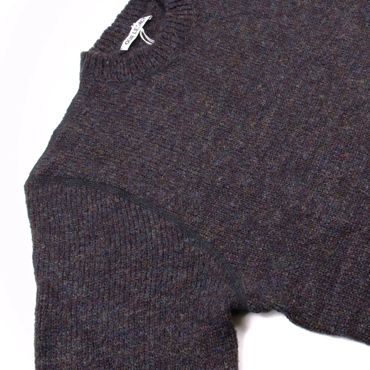 Our Legacy - Base Roundneck Sweater - Tweed Black