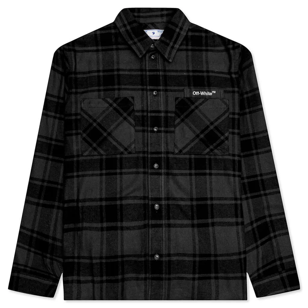 Outline Arr Flannel Shirt - Grey/White