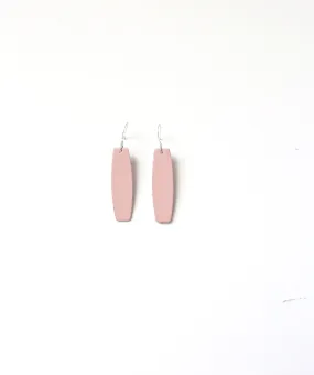 Pink Leather Earrings