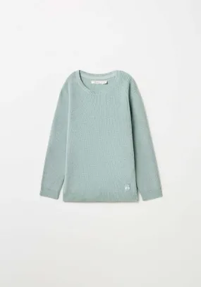 Plain Knit Jumper - Green