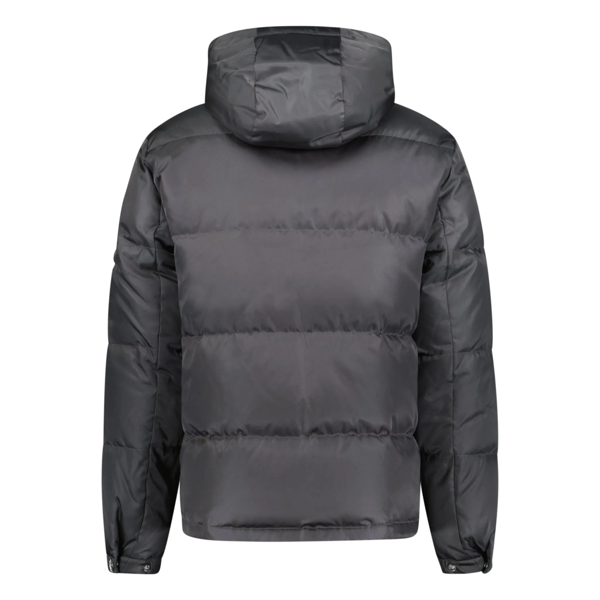 PRADA RE-NYLON HOODED DOWN JACKET GREY