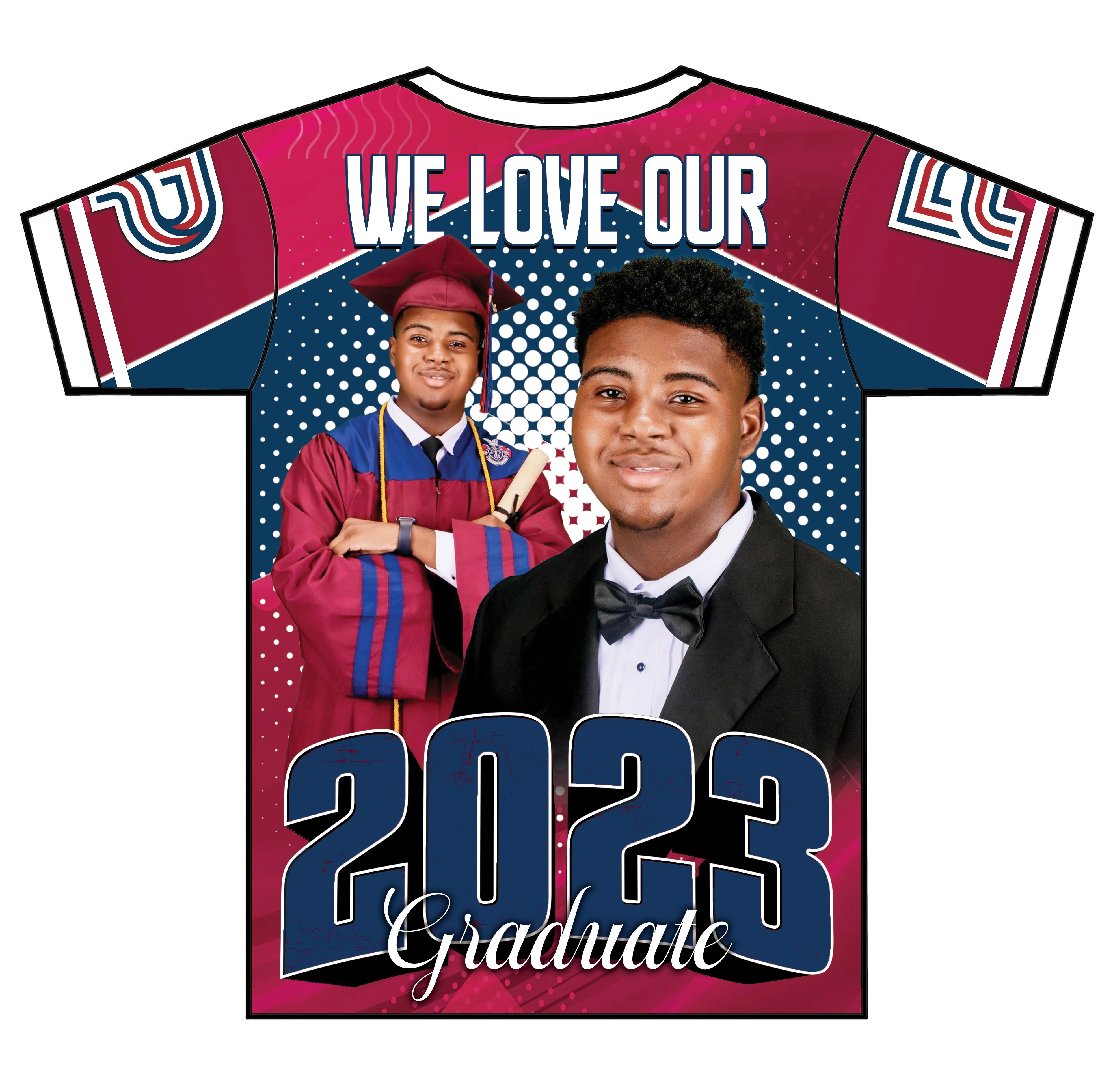 "Lazavious Kelly" Custom Designed Graduation 3D shirt