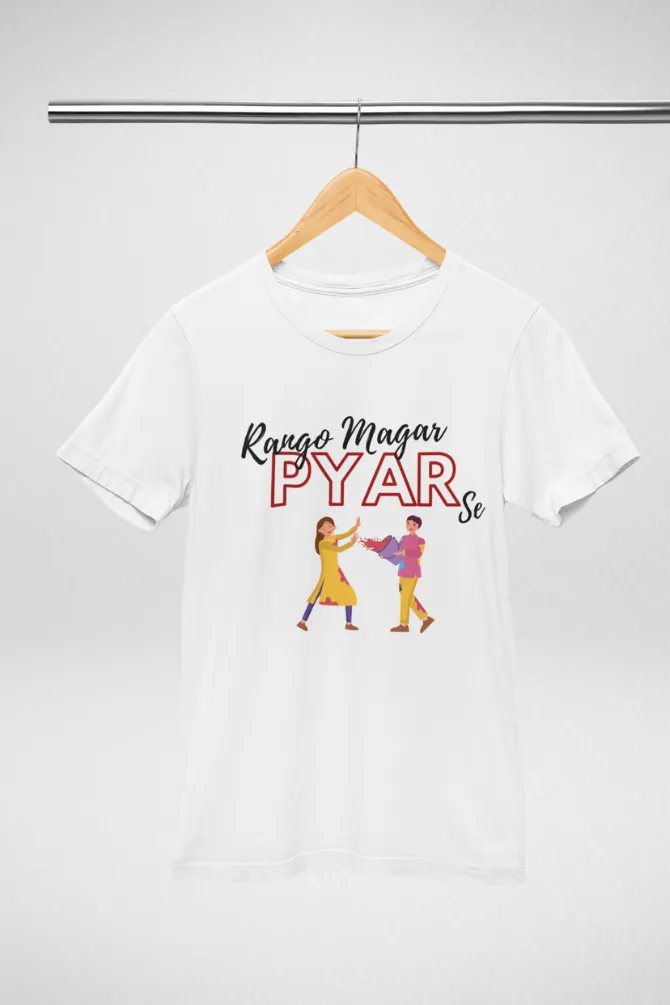 Rango Magar Pyar Se Holi T-shirt for women