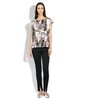 ROXANNE T-SHIRT PRINT PINK/BLACK