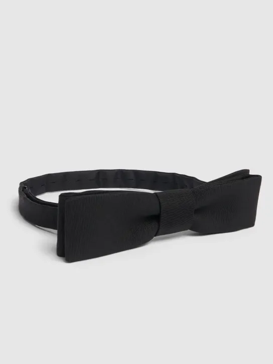 Saint Laurent   Rectangle wool blend bow tie 