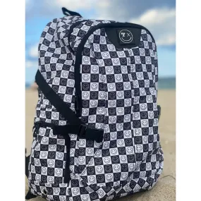 Salty Savage Essential Sport Backpack | Black/White Checkerboard