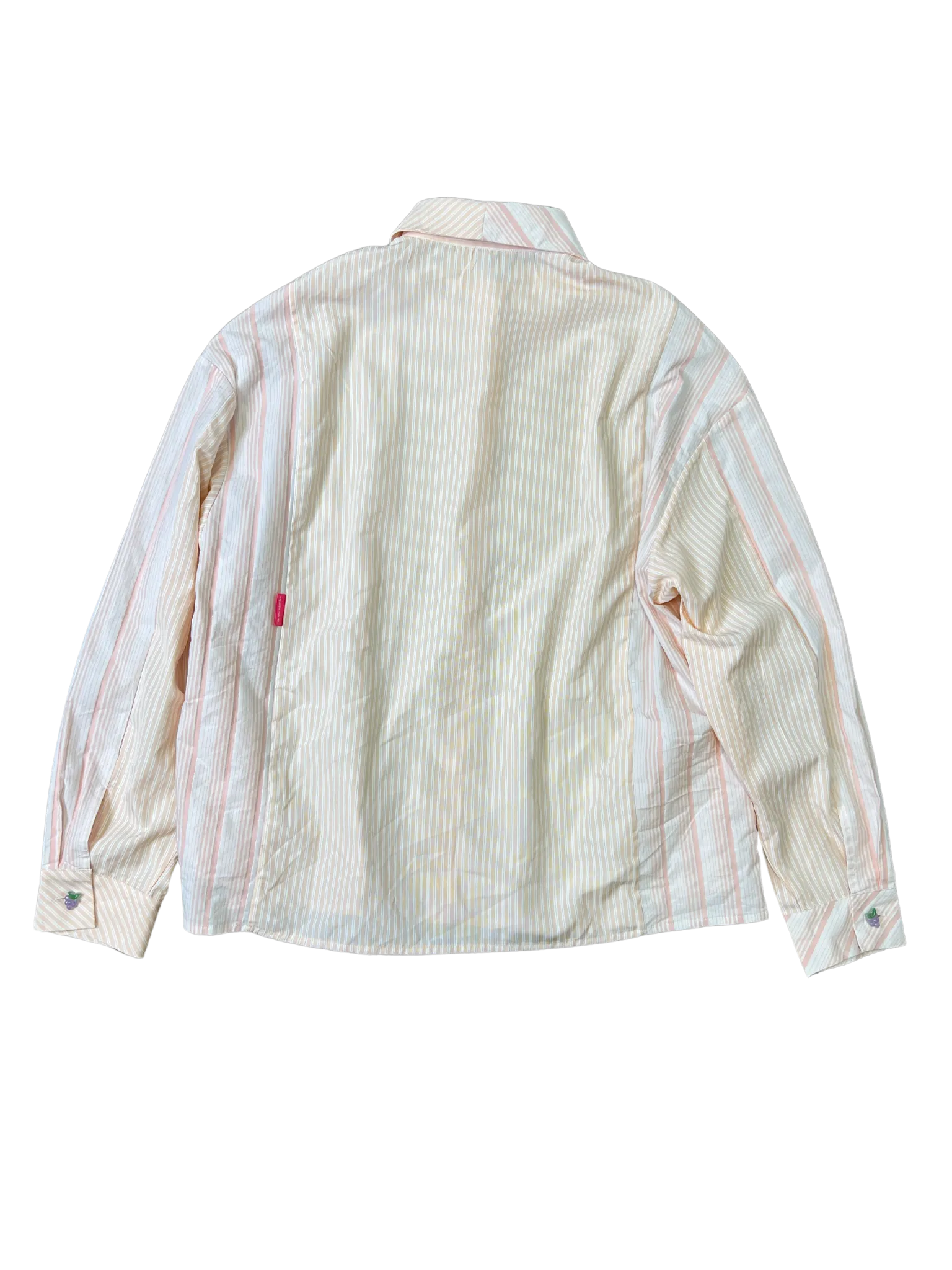 Size M - Alexia Sandra Pink Stripe Button Detailed Shirt