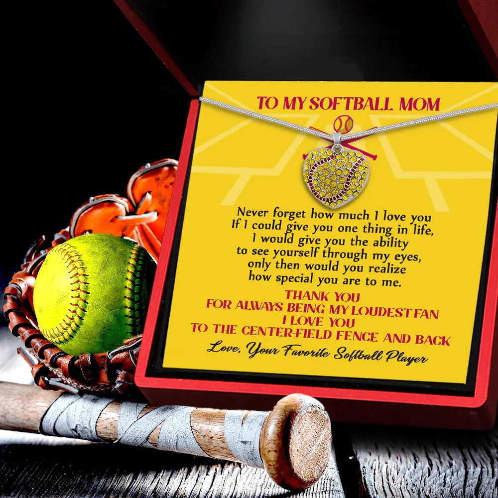 Softball Pendent Necklace