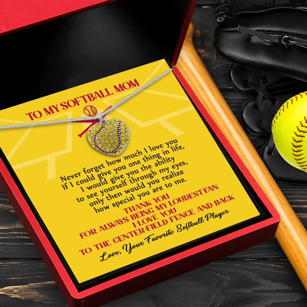 Softball Pendent Necklace