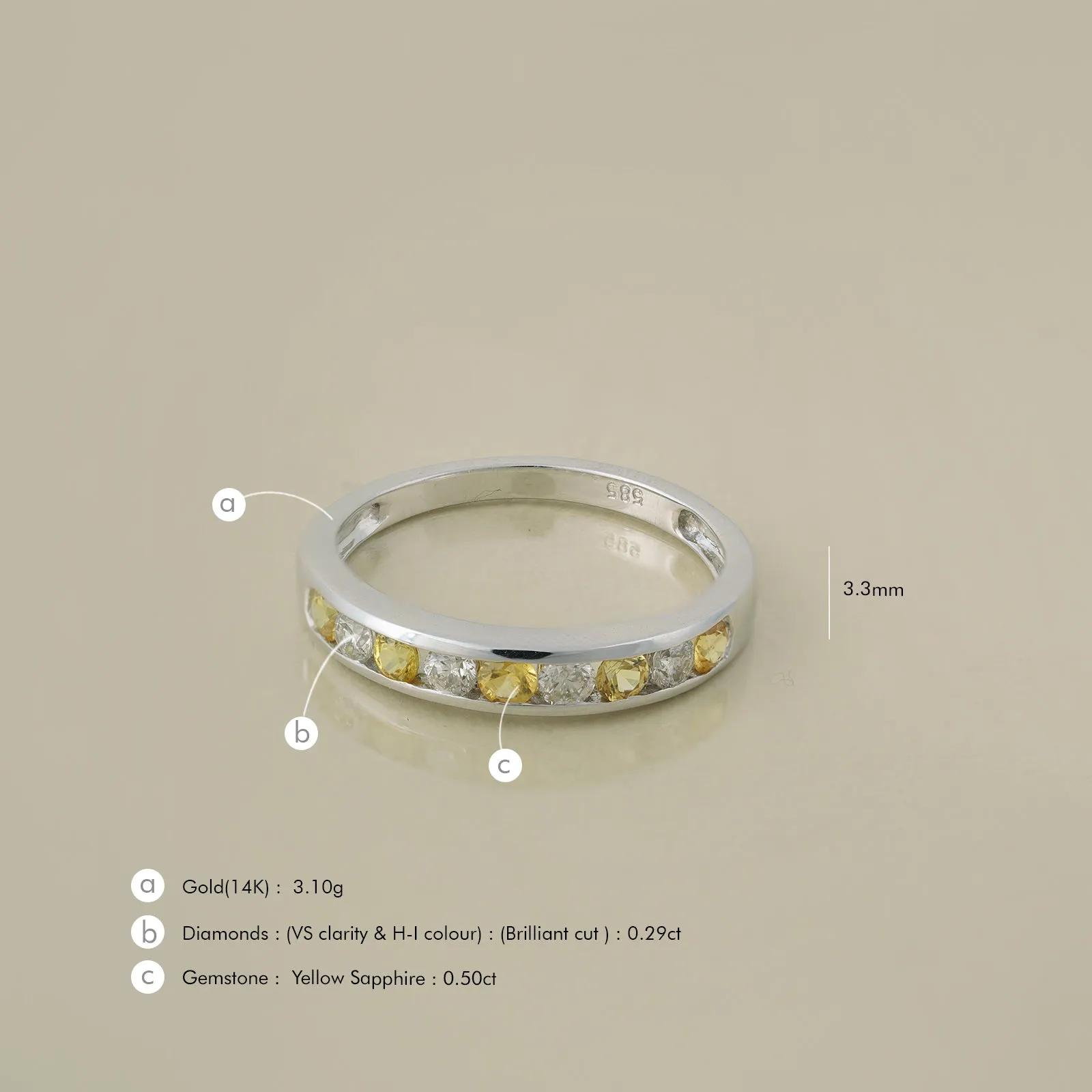 Stella Yellow Sapphire Ring