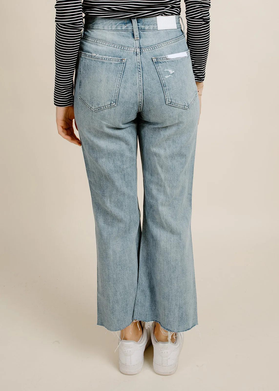 Stevie High Rise Relaxed Crop Flare - Shore Vintage