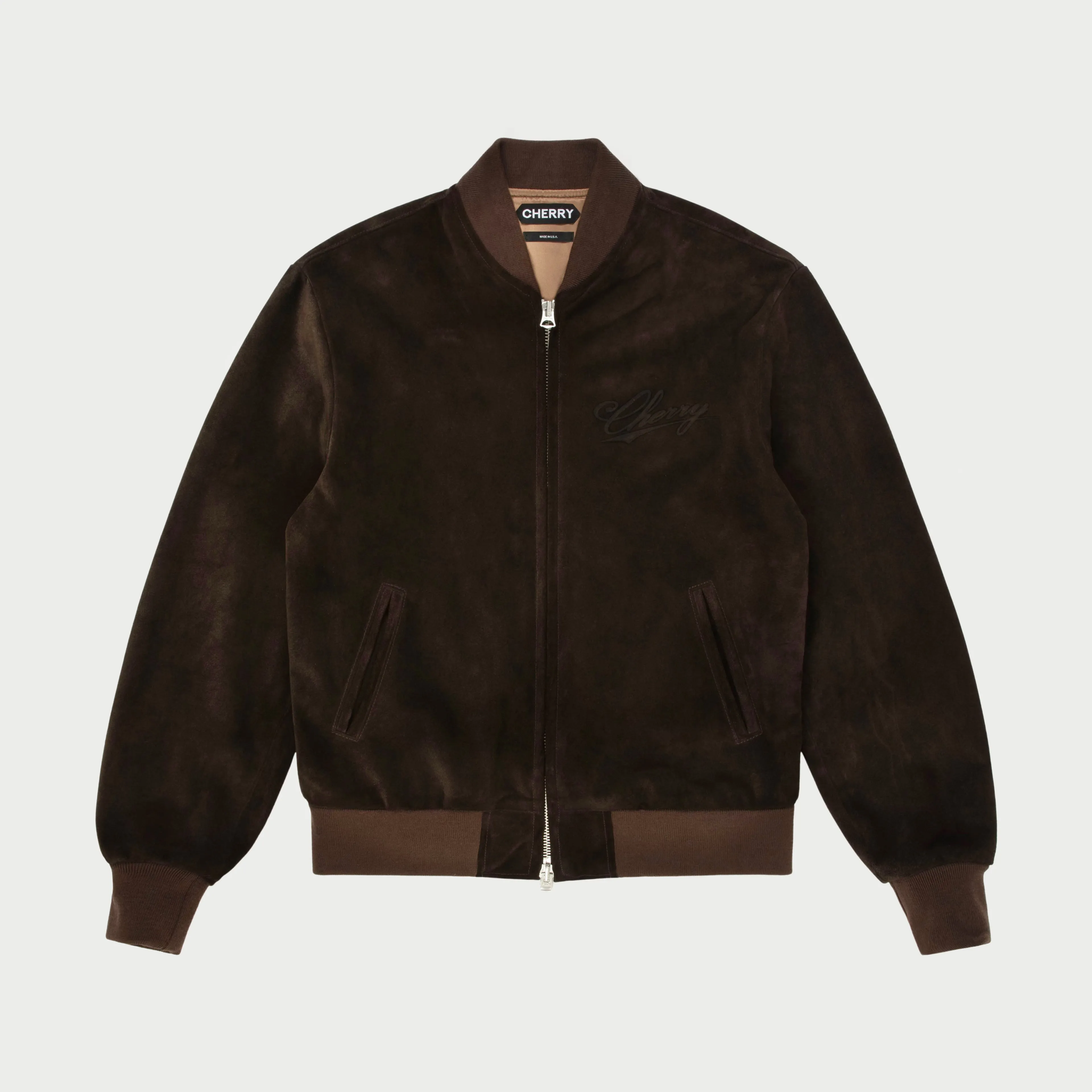 Suede Bomber Jacket (Espresso)