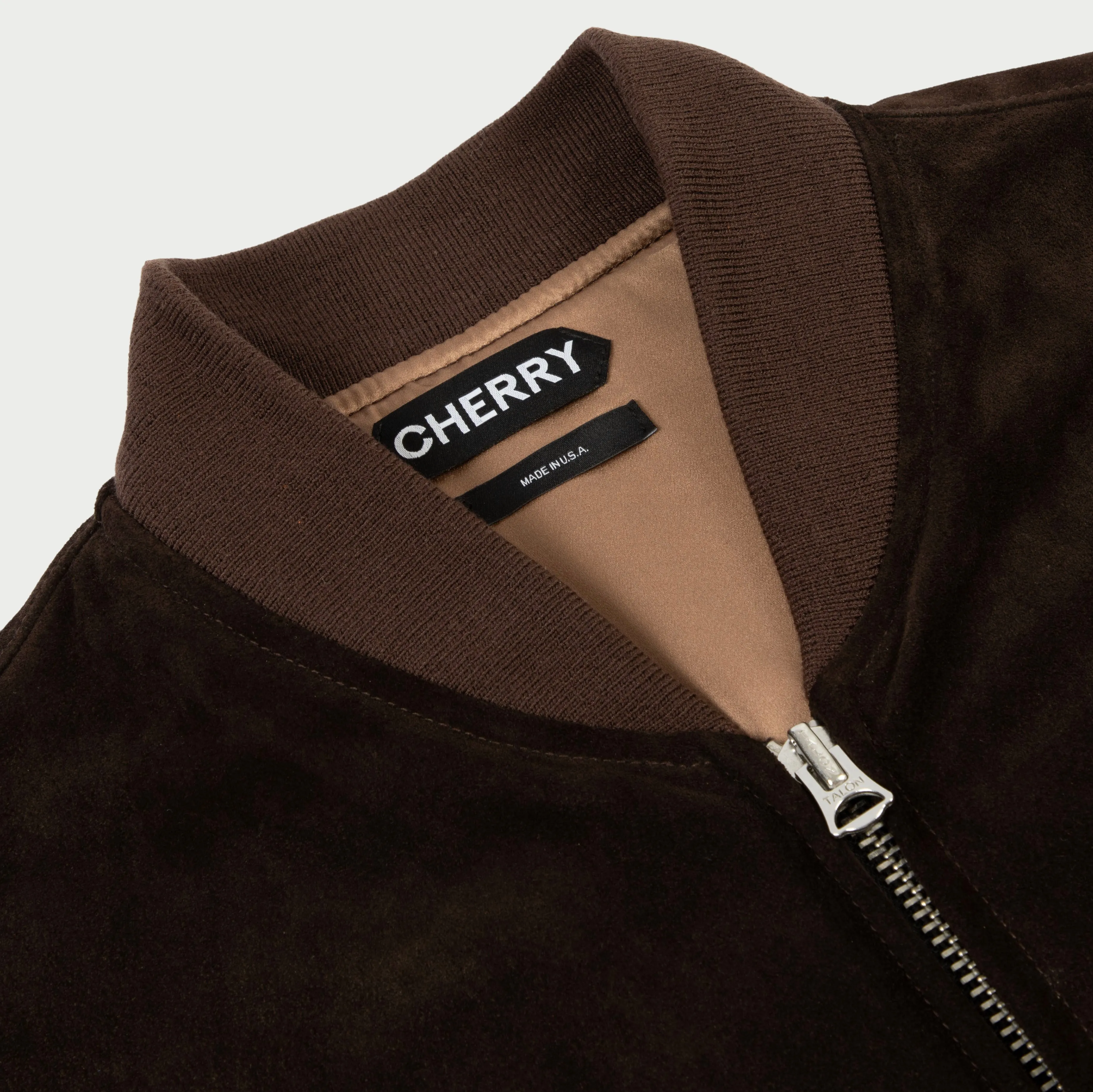 Suede Bomber Jacket (Espresso)