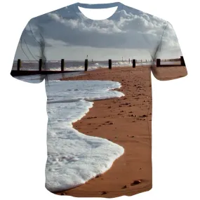 surf T-shirt Men The sea T shirts Funny sport Tshirt Anime Cool T-shirts Graphic