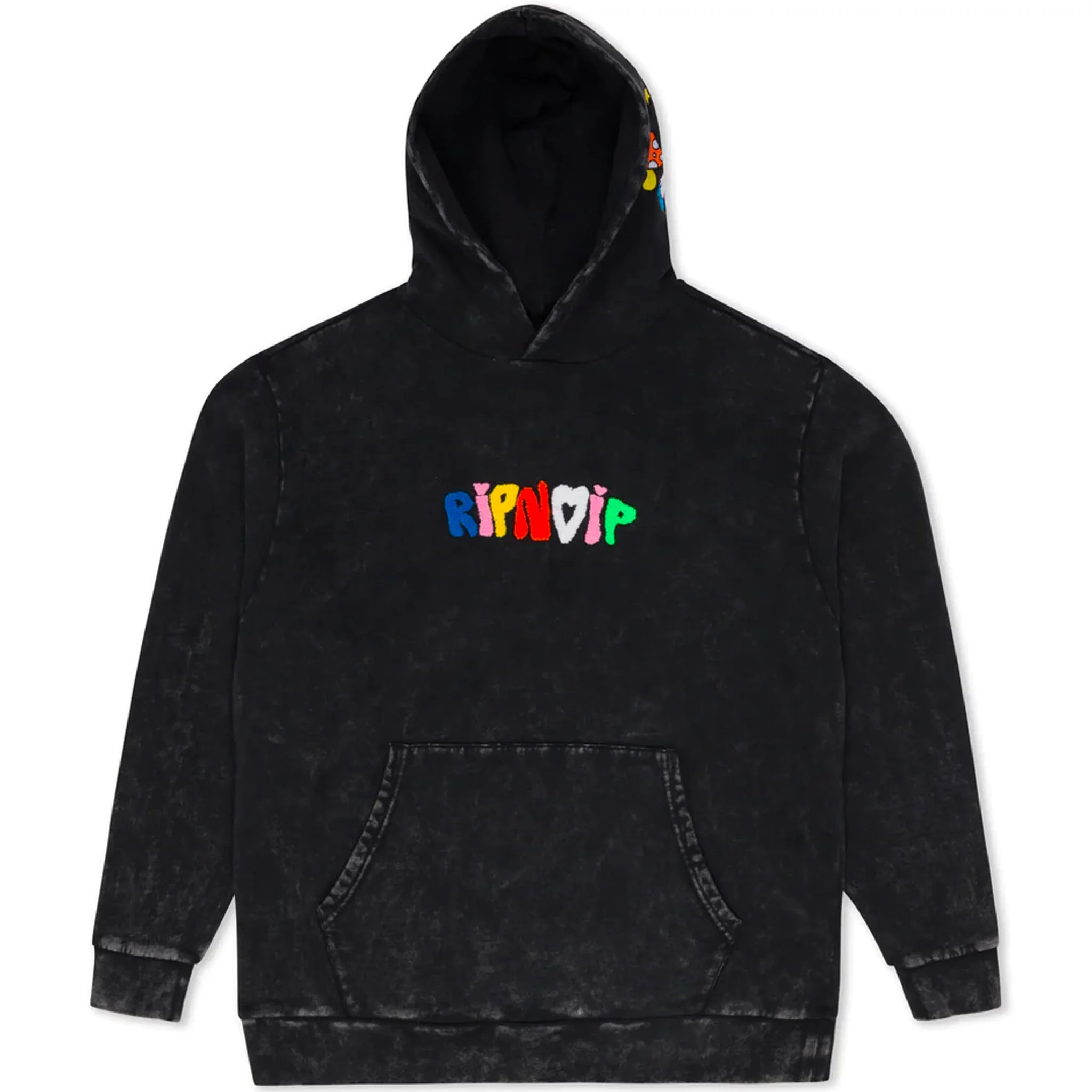 Taste The Rainbow Hoodie (Black Mineral Wash)