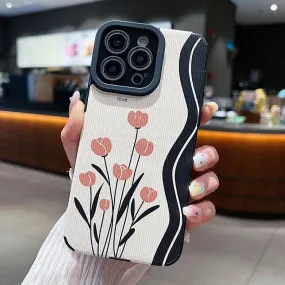 Tulip Cute Phone Case For iPhone 11, 12, 13, 14, 15 Pro Max, Plus 7 8 XS Max XR - ACPC514 Pattern