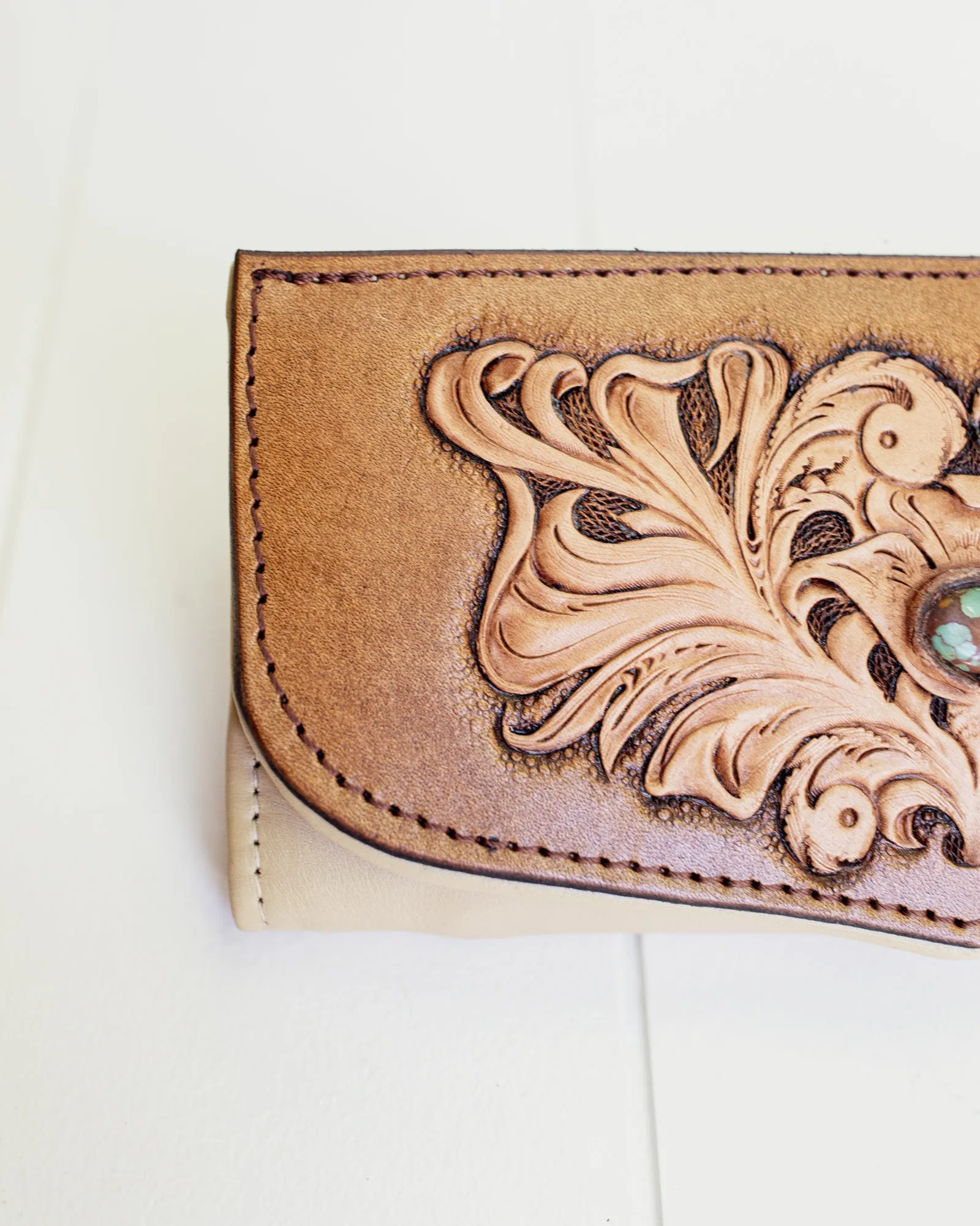 Western Swirl Wallet with Royston Turquoise